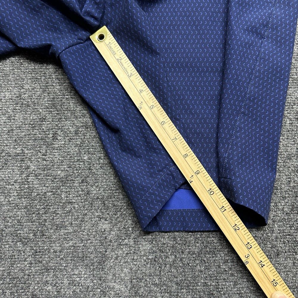 Peter Millar Crown Sport Shorts Mens 38 Blue Geometric AOP Golf Performance - Picture 10 of 11